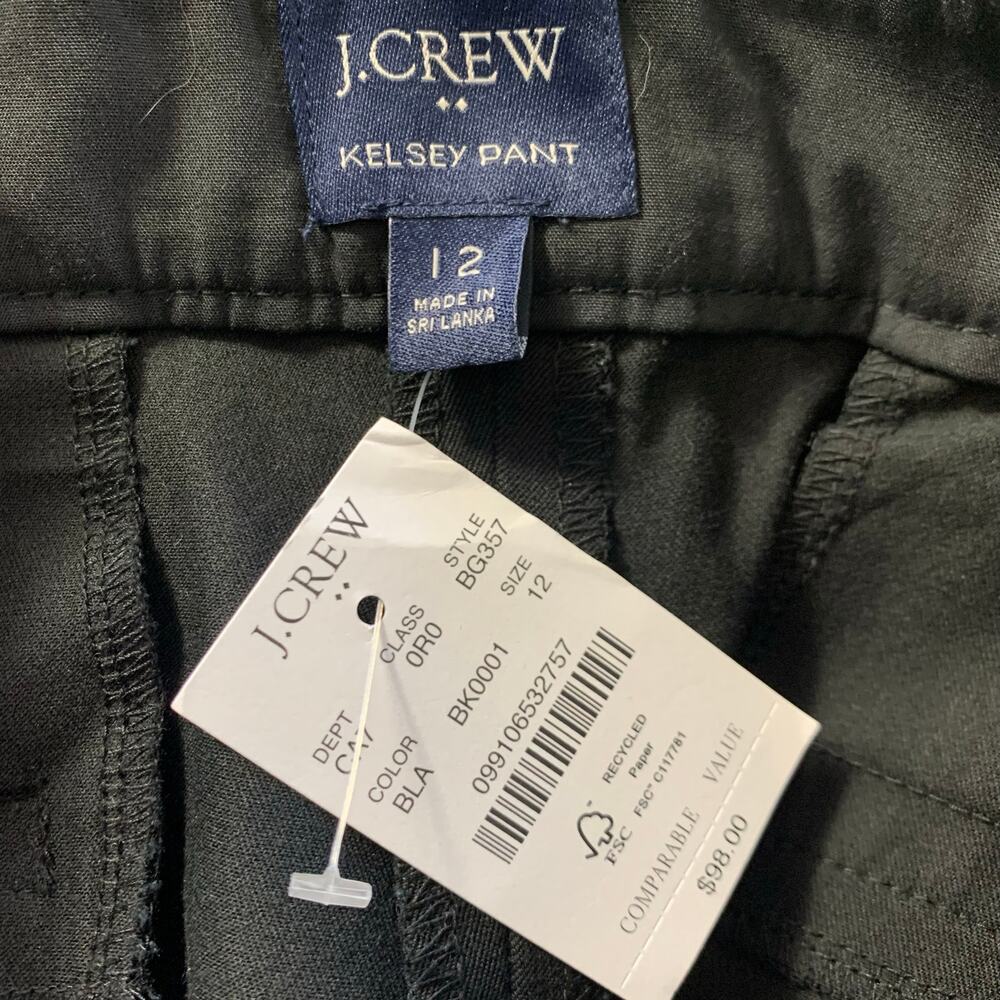 NWT J. Crew Factory Black Kelsey Flare Pant Size 12 - Picture 8 of 9